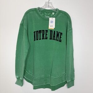 NWT Notre Dame‎ Pressbox Womens Size M Irish Green Oversized Scoop Bottom Sporty